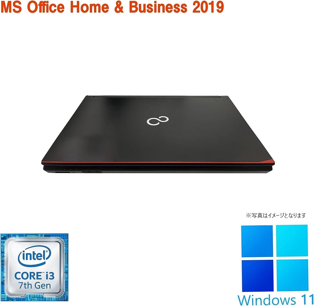 富士通 ノートPC A747/15.6型/10キー/Win 11 Pro/MS Office H&B